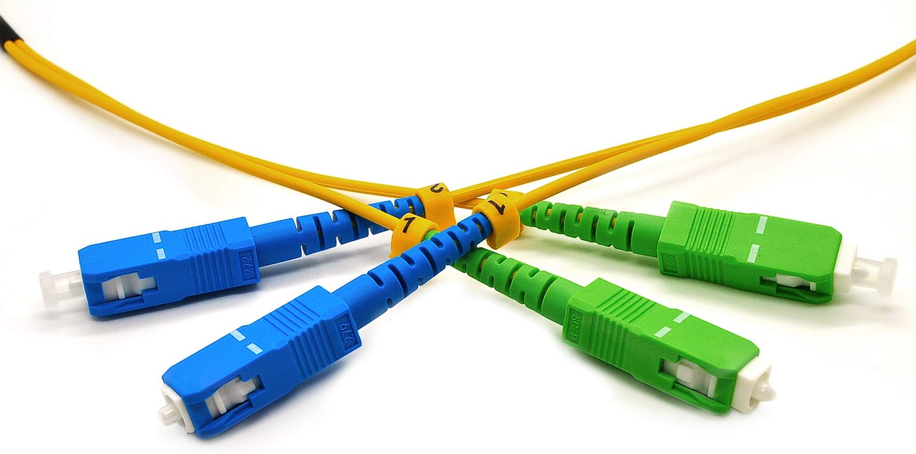 2m (6ft) SC UPC to SC APC Duplex Fiber Optic Patch Cable SM - Single Mode