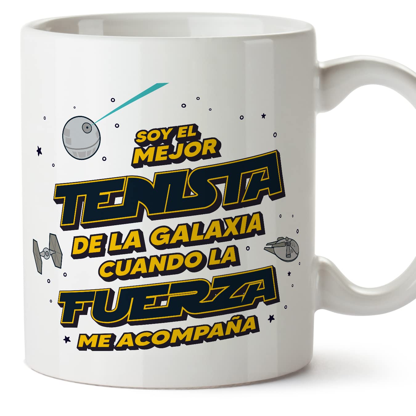 MUGFFINS Tazas para JEFE hombre - En Español - Mejor de la Galaxia Cuando Fuerza me Acompaña - 11 oz / 330 ml - Regalo original y divertido — view 37