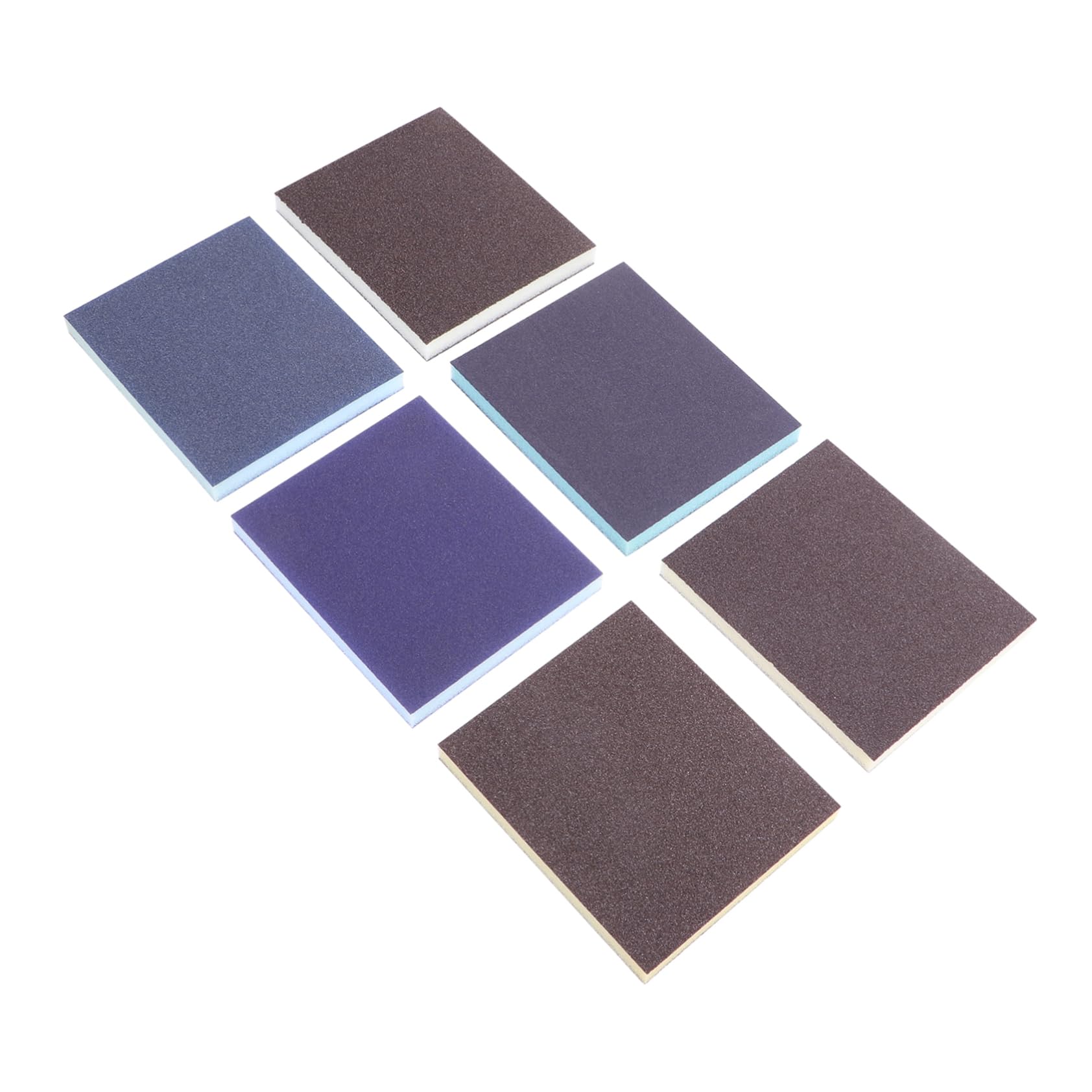SOLUSTRE 6pcs Polishing Sandpaper Blocks Double-Sided Grinding Sponges Foam Sanding Blocks for Wood Polishing