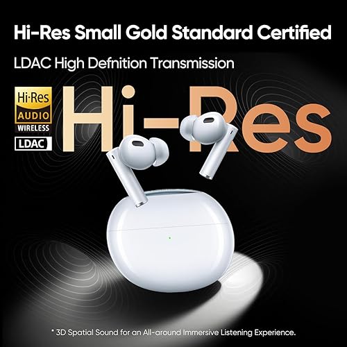 Miniatura 4 de realme Air 6 Pro - Audífonos inalámbricos verdaderos, reducción de ruido de 50 dB, cancelación de ruido adaptativa a oídos y medio ambiente, sonido