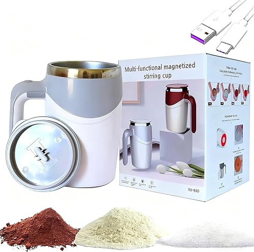 Miniatura 10 de Vaso térmico con aislamiento térmico, taza de viaje magnética 2 en 1 de acero inoxidable para té y café, botella de agua a prueba de fugas de 16
