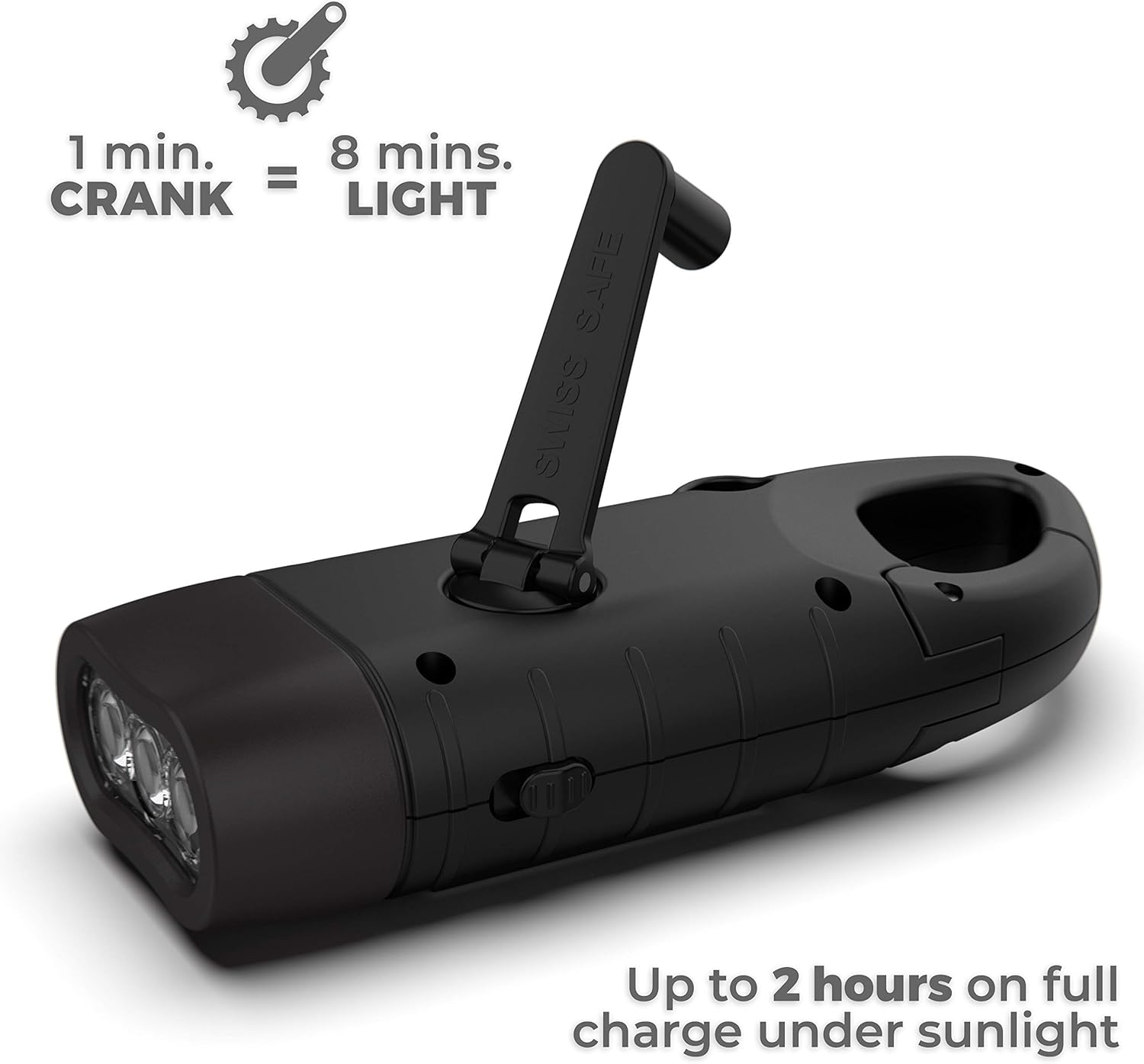 Rechargeable Solar Hand Crank Flashlight with First Aid Kit (120-Piece) : Sports & Outdoors