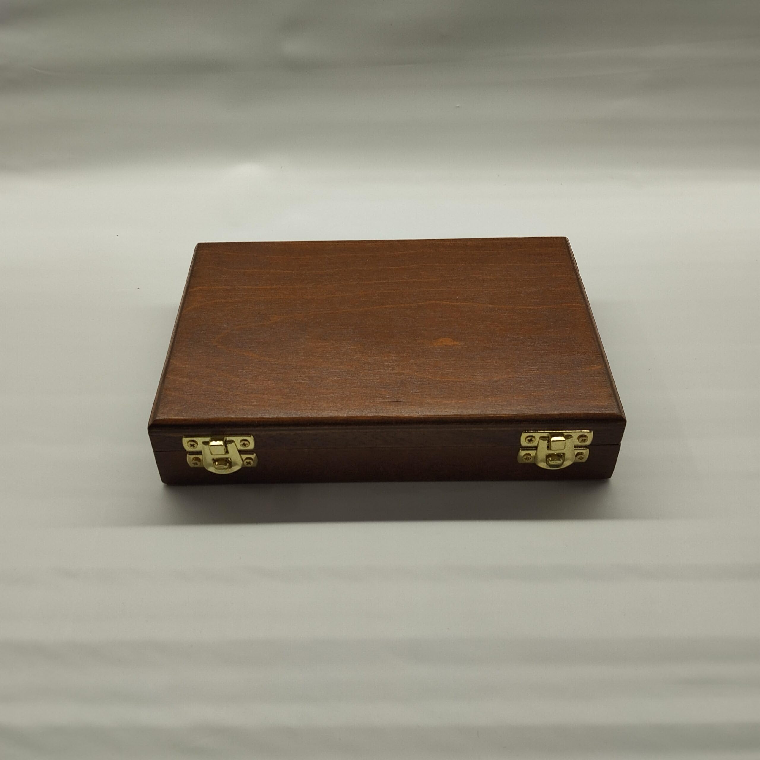 Caja para Monedas de colección 6 Compartimentos 40x40mm, Madera Maciza y Terciopelo, numerada con Certificado, numismática