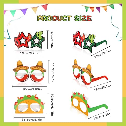 Miniatura 3 de Konsait 24 vasos de fiesta mexicana para niños, coloridos cactus Taco, decoraciones de fiesta mexicana para niños y niñas, recuerdos de fiesta,