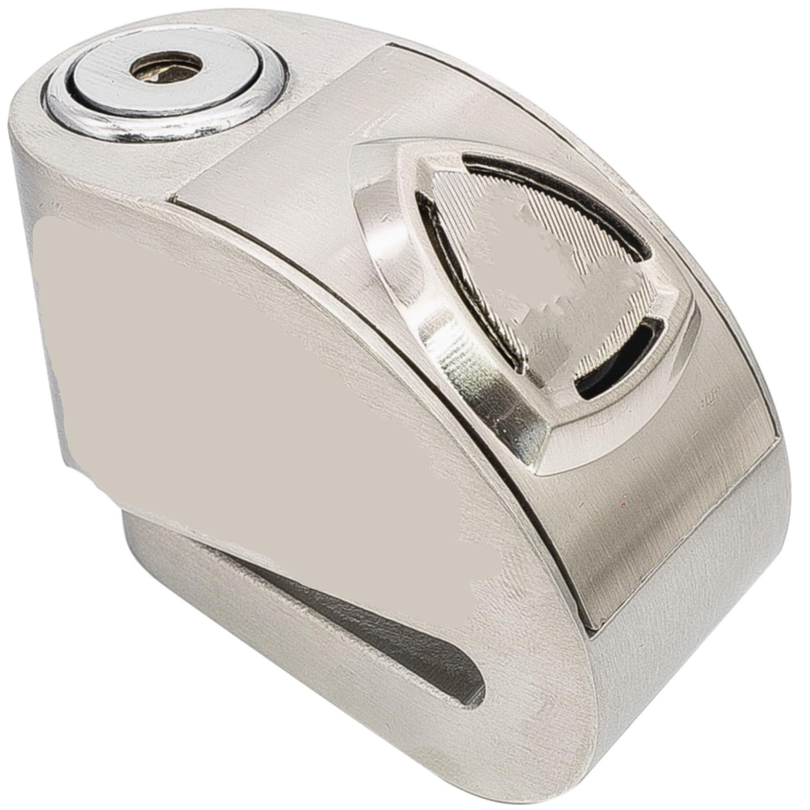 Bloccadisco Moto Blocco disco con allarme, lucchetto per freno a disco con suono di allarme da 120 DB, perno da 6 mm Lucchetto Moto Antifurto(Silver)
