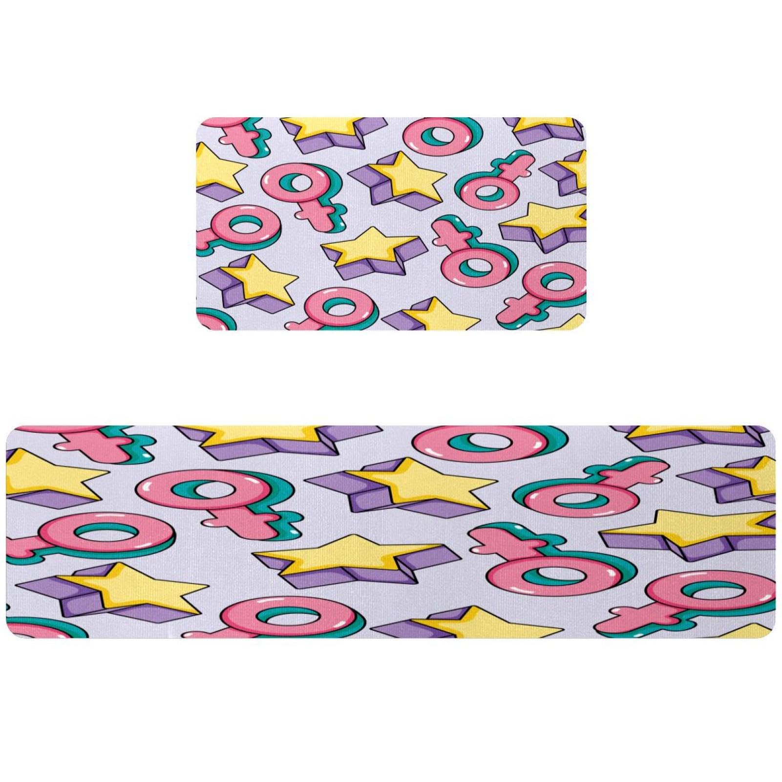Alfombrillas de cocina antideslizantes para evitar caídas y proteger suelos delicados 2 piezas