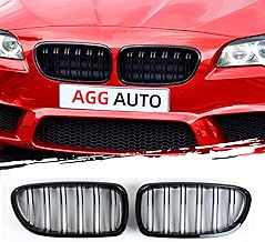 AggAuto glossy black radiator grille, front grille kidney 6-bar for BMW 5 Series, F10/F11, 2010-2016, 2011-2016