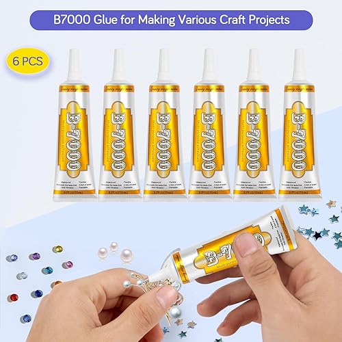 Miniatura 2 de B7000 - Pegamento transparente para manualidades, impermeable, de alta elasticidad, se seca en 3 minutos, puede restaurar teléfonos y joyas,