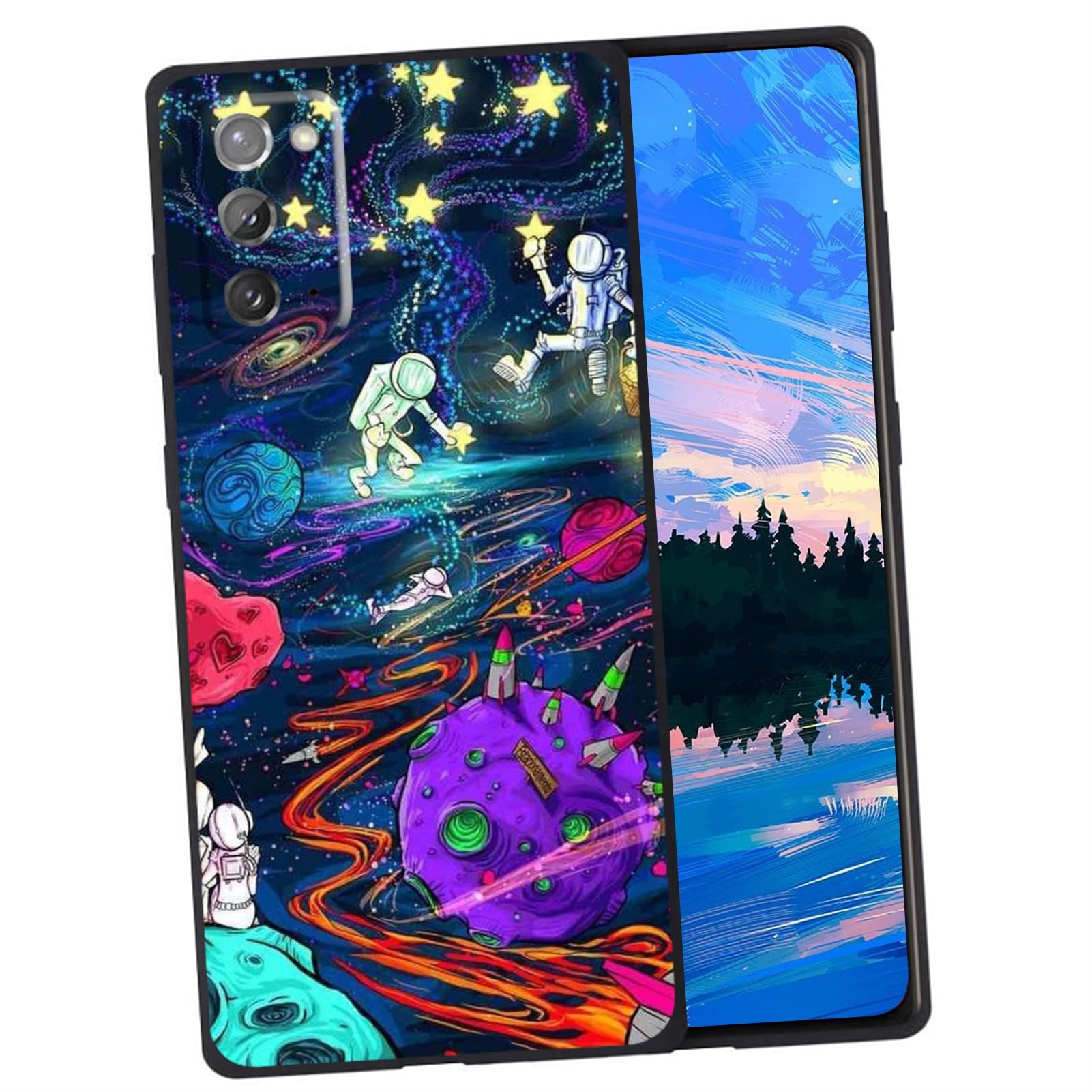 Compatible with Samsung Galaxy Note20 5G Case,Trippy Psychedelic Star Astronaut Cases for Men Boys Women,Graphic Cool Design Soft Silicone Case for Samsung Galaxy Note20 5G