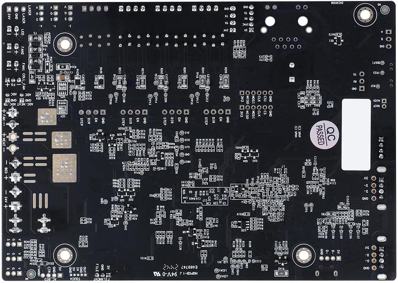 Төмөнкү view of the Creality K1/K1 Max Mainboard CR4CU220812S12 showing mounting holes and solder points