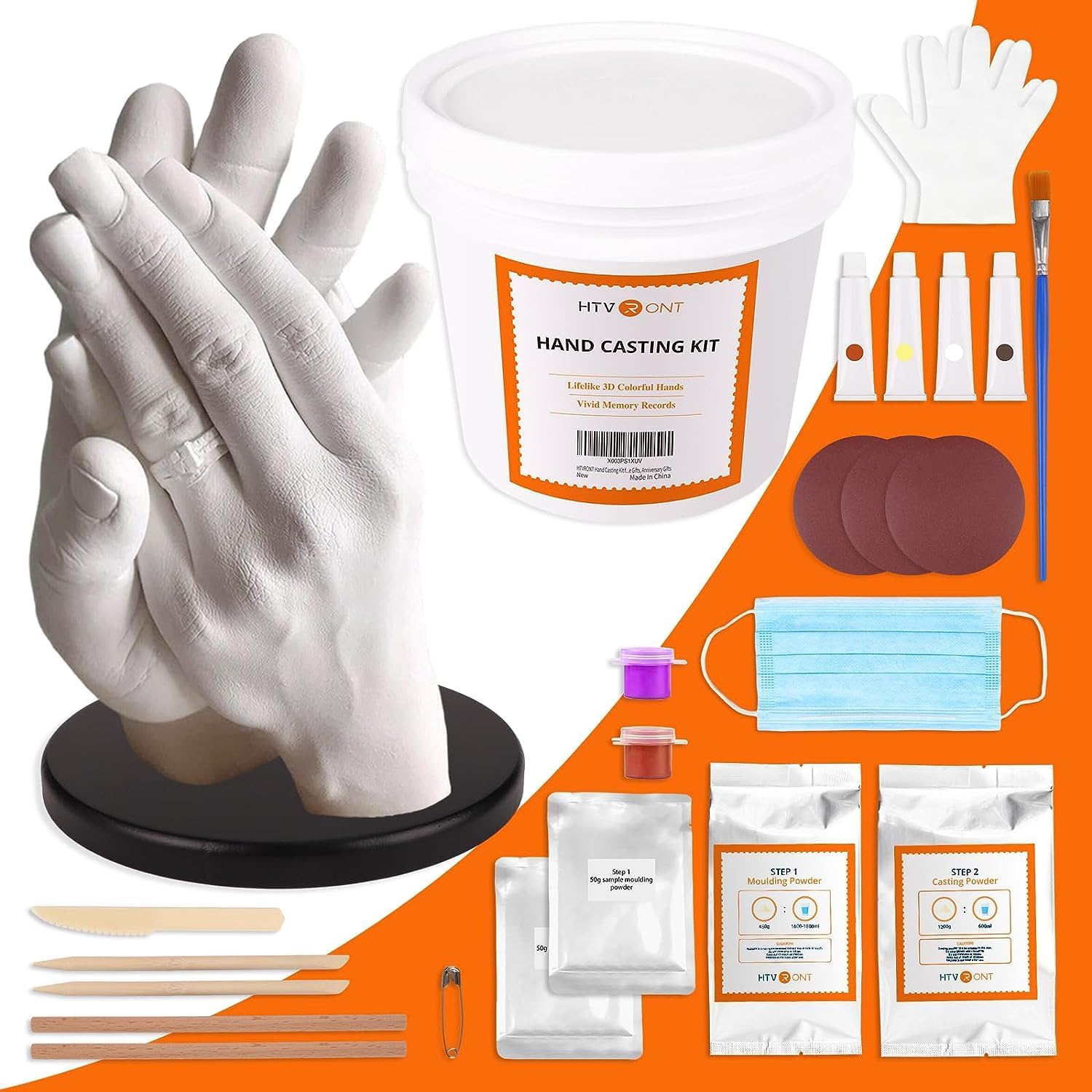 HTVRONT Hand Casting Kits Couple Hand Mold Kit Couples for Family DIY