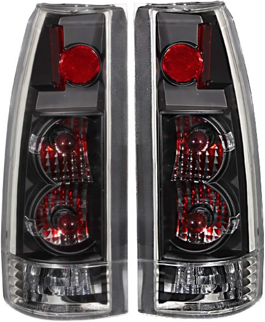 AnzoUSA 211140 Cadillac/Chevrolet/GMC Red/Clear G5 Tail Light Assembly - (Sold in Pairs)