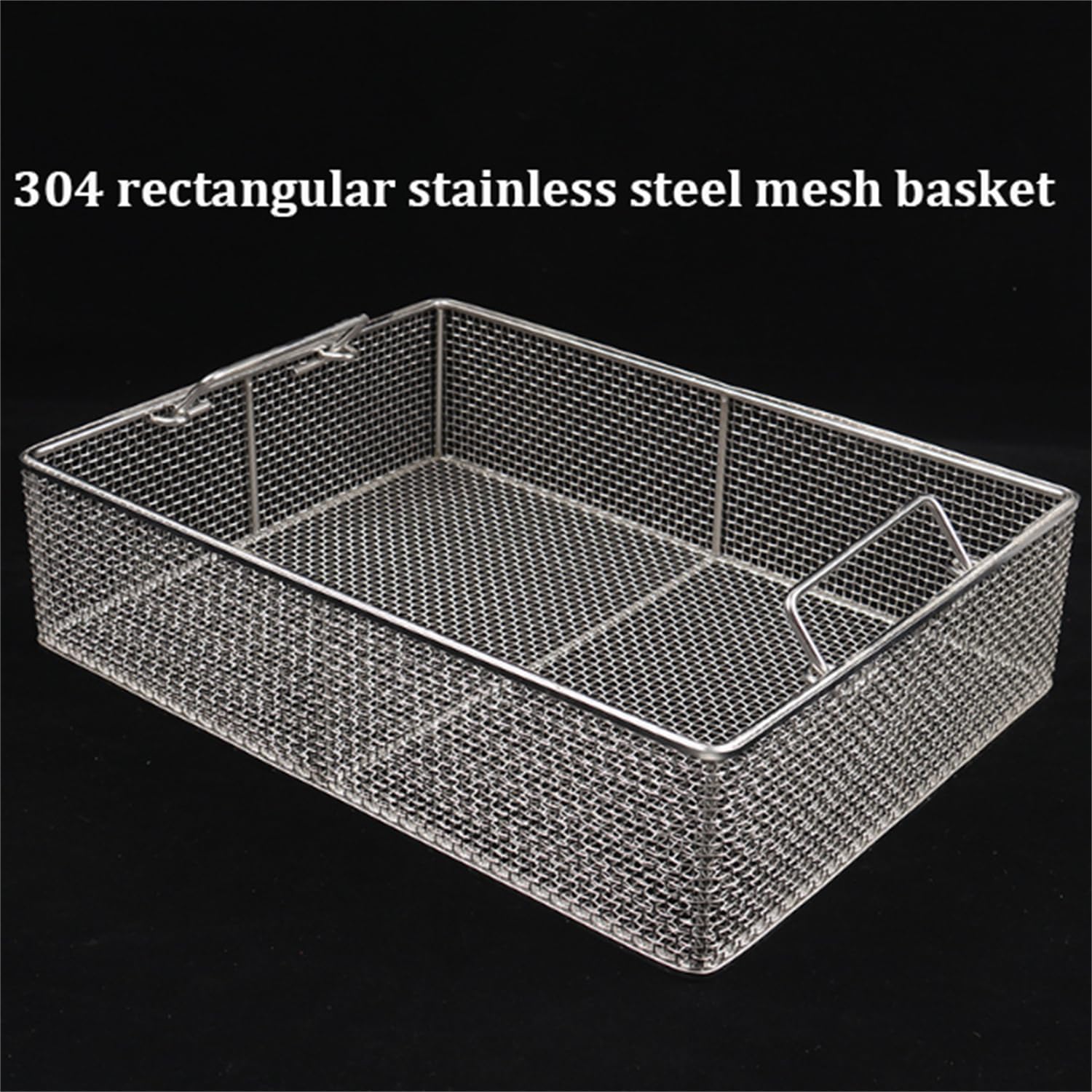 Medical 304 Stainless Steel mesh Basket, Instrument Tray Sterilization Baskets,Mesh Perforated Disinfection Baskets,for Surgical Medical Dental Instruments,30 * 50 * 15cm