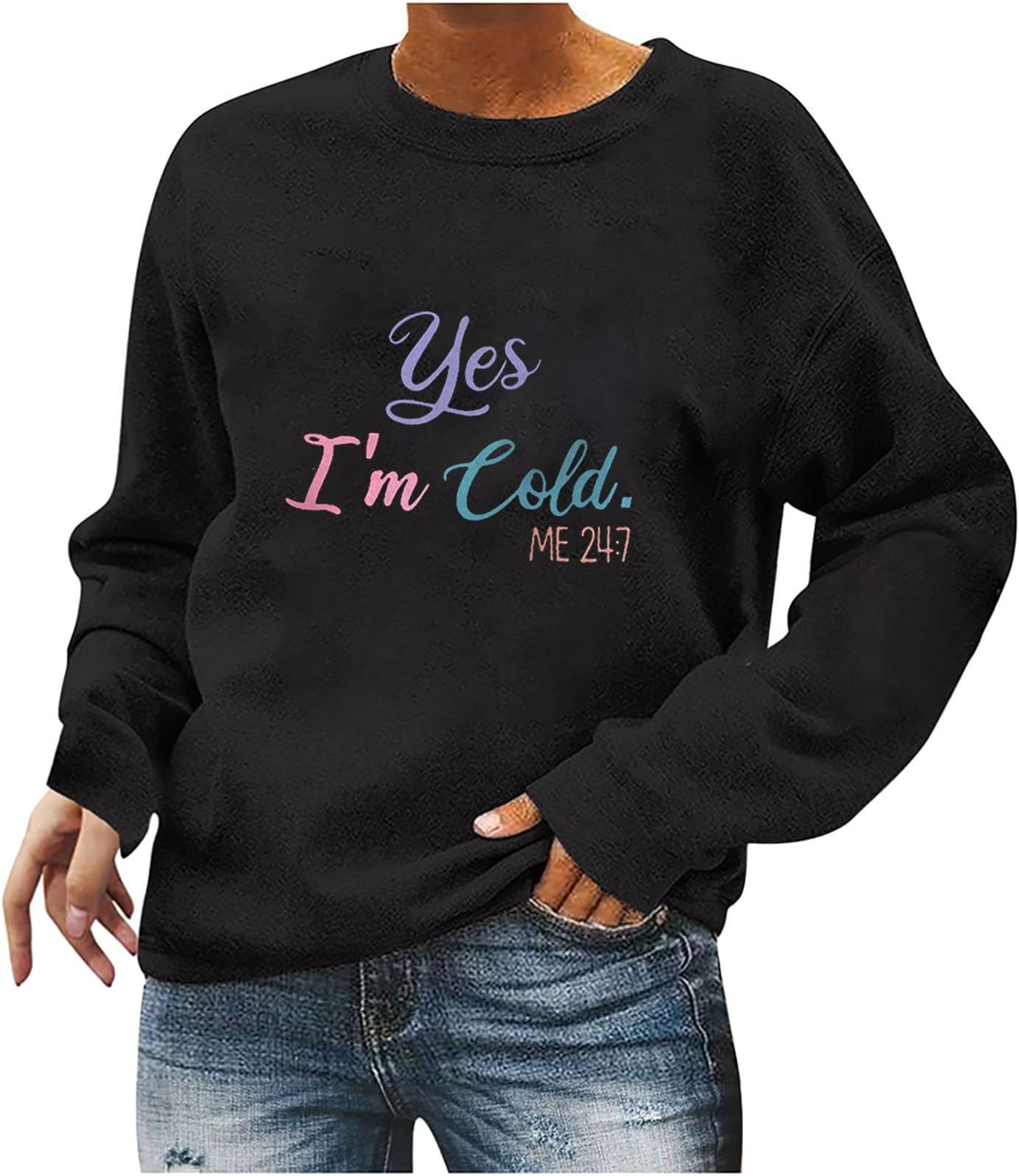 wyzesi Papaya Blouses for Women Women Letter Printing Sweatshirt Top Long Sleeved Sweatshirt Casual Blouse Temperament Pullover Top Long Sleeve Oversized Shirts for Women