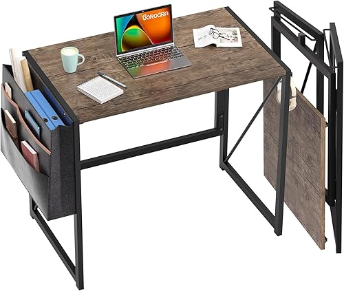SOROGRA Escritorio plegable, pequeño escritorio plegable de 31.5 pulgadas para espacio pequeño, mesa de computadora, escritorio de oficina en casa