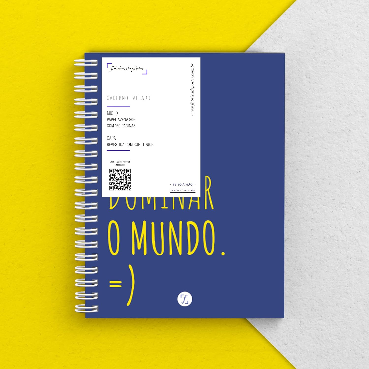 Caderno Capa Dura Pautado A5 - 160 Páginas 21x15cm - Wire-o - Planos para Dominar o Mundo Caderno Capa Dura Pautado A5 - 160 Páginas 21x15cm - Wire-o - Planos para Dominar o Mundo