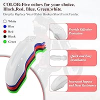 Vista 5 de Guardabarros de plástico delantero estilo CRF50 125CC Pit PRO Trail Dirt Bike - Blanco