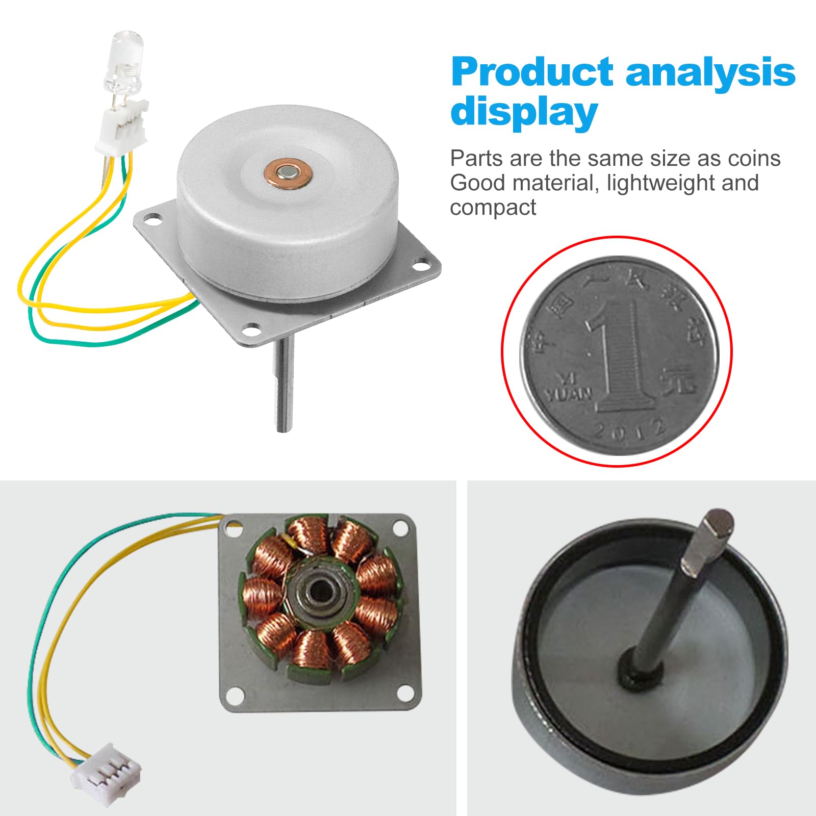 Micro motore senza fili a mano AC 3-24 V 3-24 V, mini generatore di energia eolica, generatore di turbine eoliche, strumento didattico esperimento modello, per generazione di energia trifase, 0,1A-1A