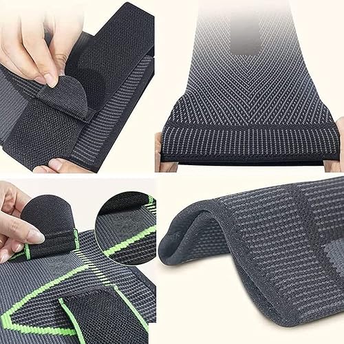 Miniatura 3 de KNEECA - 2 rodilleras de turmalina con autocalentamiento de acupresión de turmalina, calcetines moldeadores autocalentables, rodilleras moldeadoras