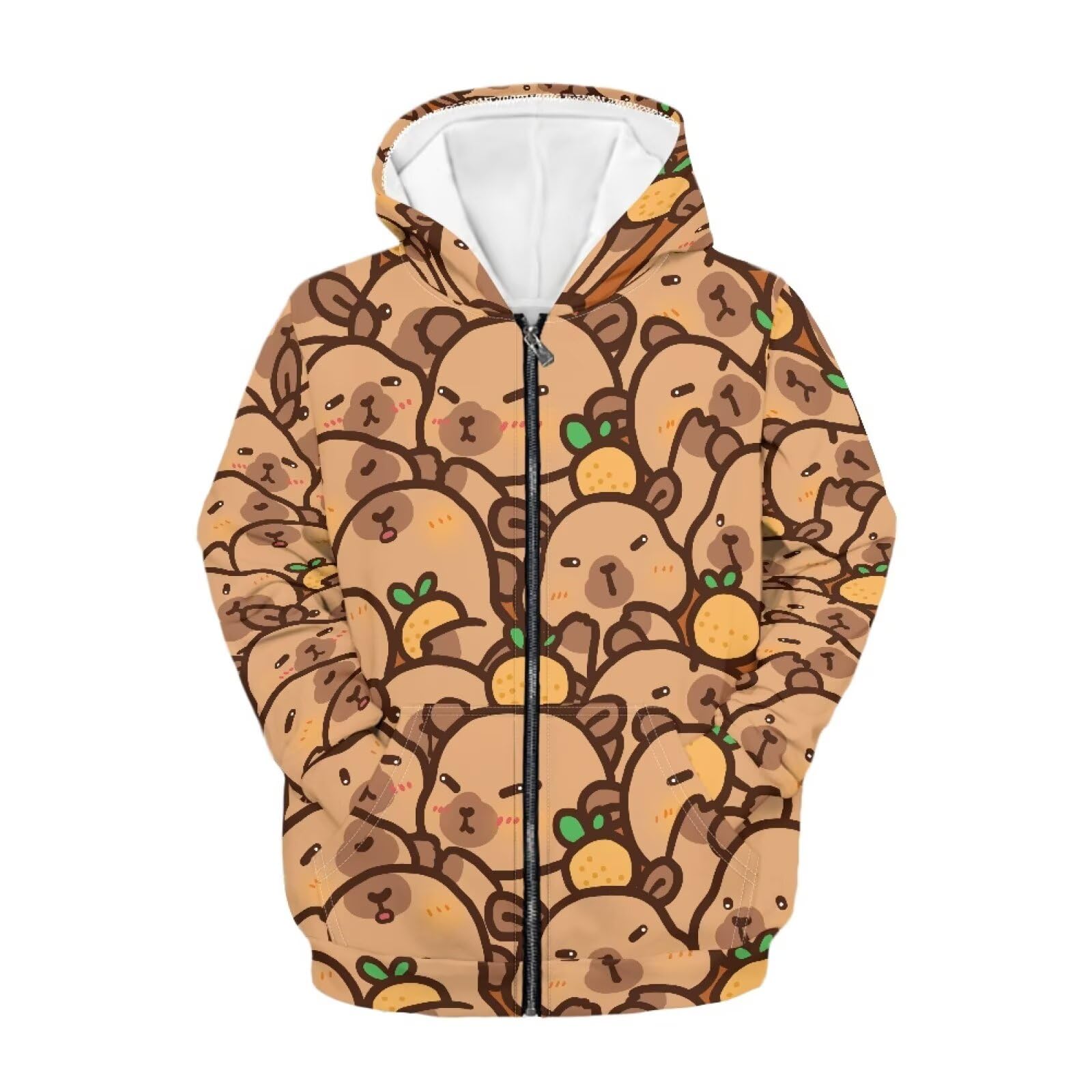 Zipper Hoodie for Kids Full Zip Up Sweatshirt Active Coat Hooded Pullover with Pockets Size 6-16 Boys Girls