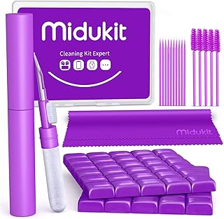 Kit limpeza para iPhone, Airpods, limpador de telemóveis, auriculares, etc, inclui caneta de limpeza multifuncional, massa de limpeza