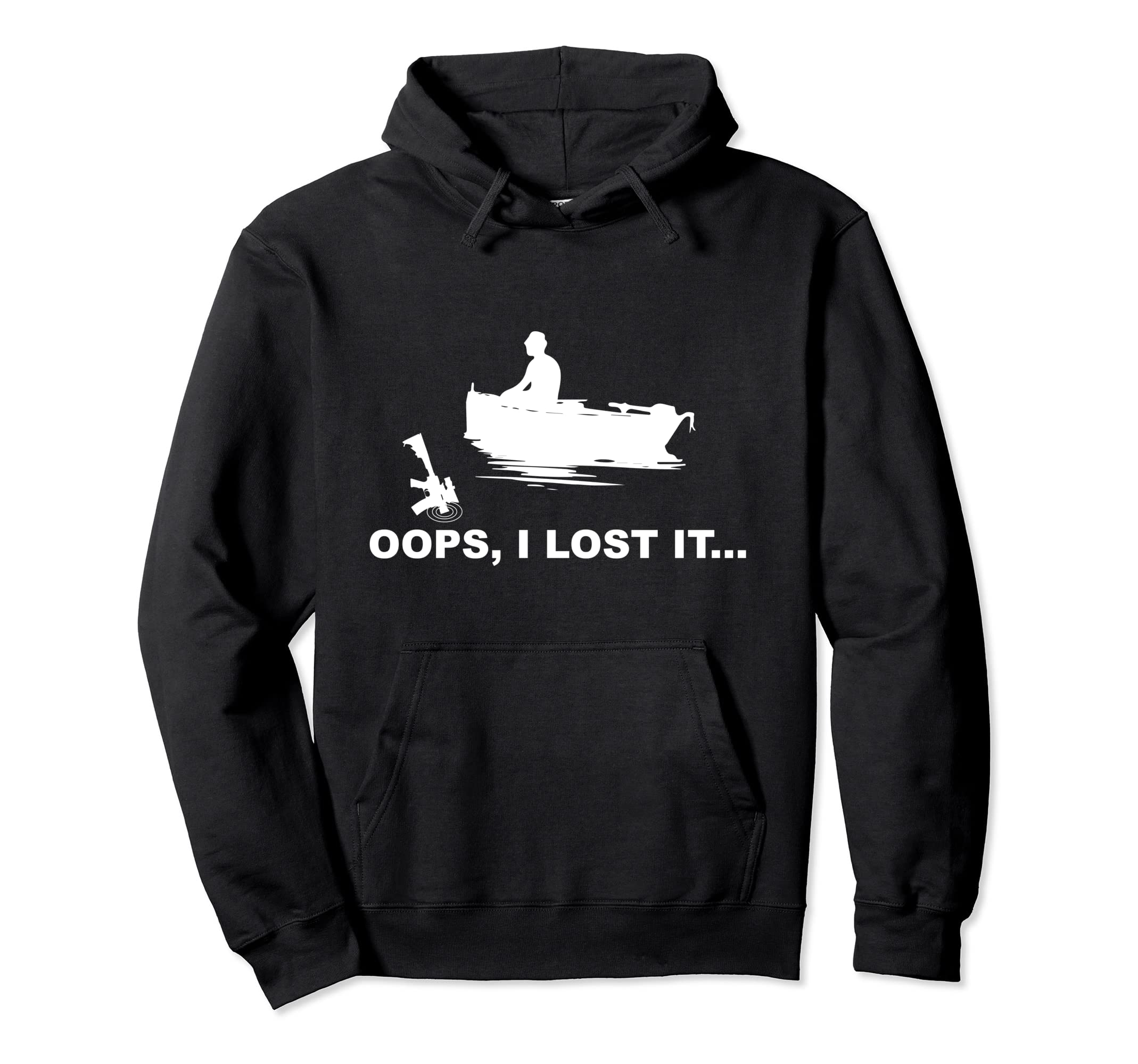 Funny Gun Boating Oops I Lost It Pro Second Amendment AR-15 Pullover Hoodie