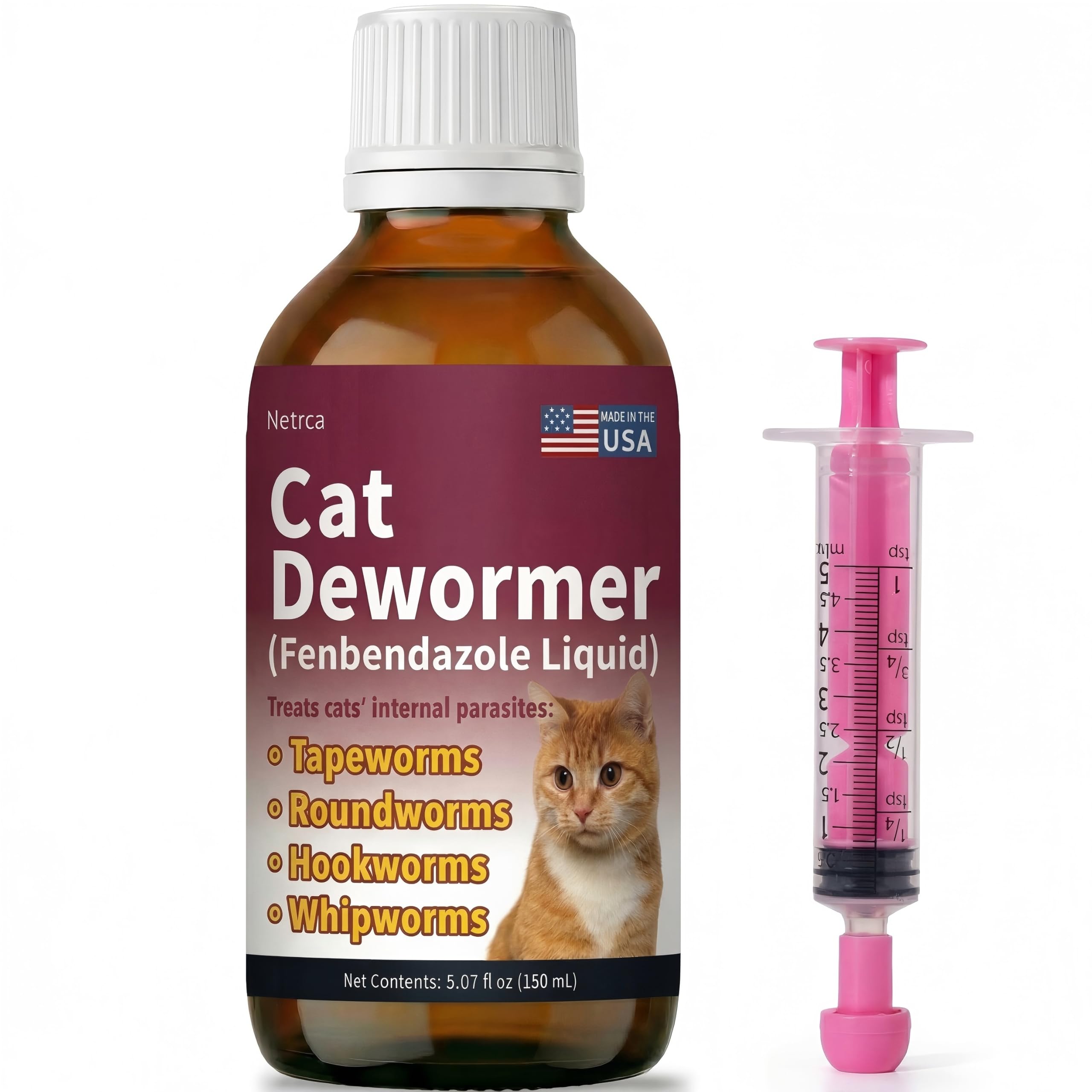 Netrca Fenbendazole Dewormer for Cats and Kittens