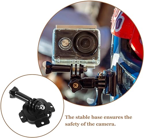 Miniatura 8 de 2 Sets 360° Rotating Helmet Camera Mount Base - Ski Snowboard and Bike Action Cam Accessory - Adhesive Action Camera Holder for Riding, Kayaking