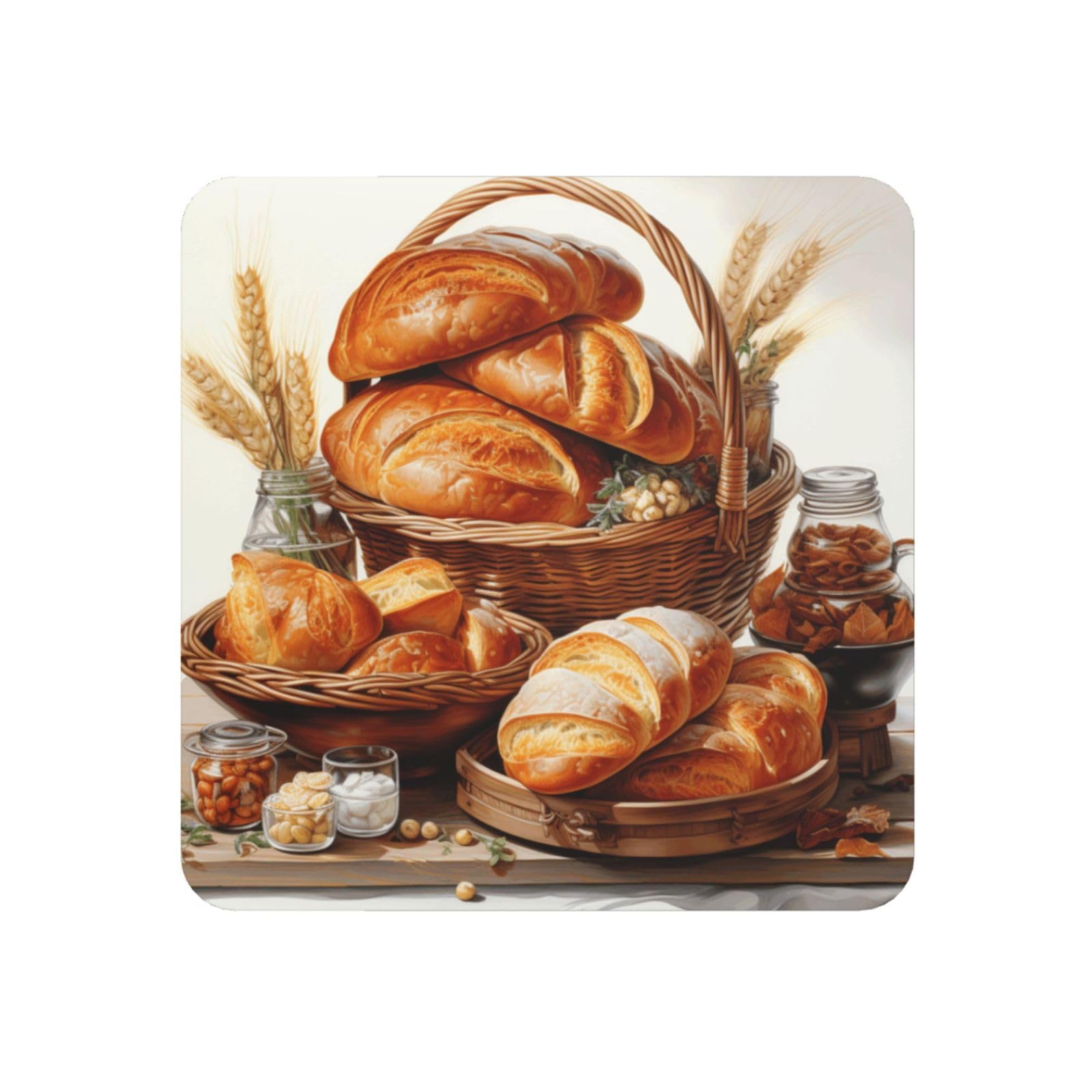 Fridge Magnets Waterproof Heavy Duty Small Magnets for Fridge Painted Bread Refrigerator Magnets Mini Round Cute Decorative Magnets for Crafts Home Kitchen Office Whiteboard Decor