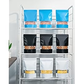 FireKylin 100 Pack Smell Proof Bags 4.7 x 7.9, Resealable Bags with Matte Window, Foil Pouch Stand Up Sealable Bags for PackagingWhite