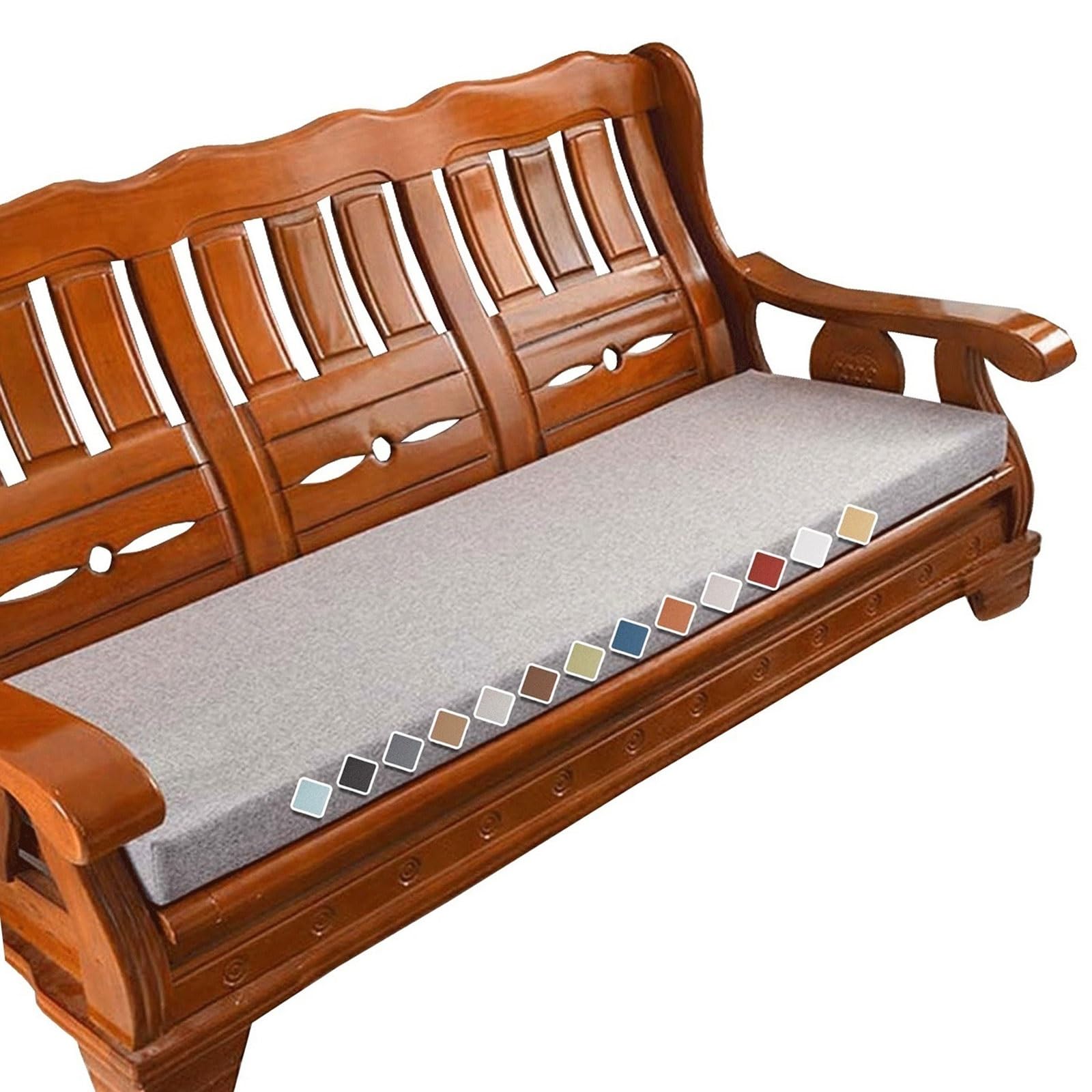 Versatile Indoor/Outdoor Bench Cushion - 150cm/120cm/100cm/90cm x 40cm/35cm/50cm - 2/3 seater Non-Slip Seat Pad for Bay Windows,Garden Patio,Long Chairs,Swings & Porch Furniture(light gray,80x30x5cm) โ image 1