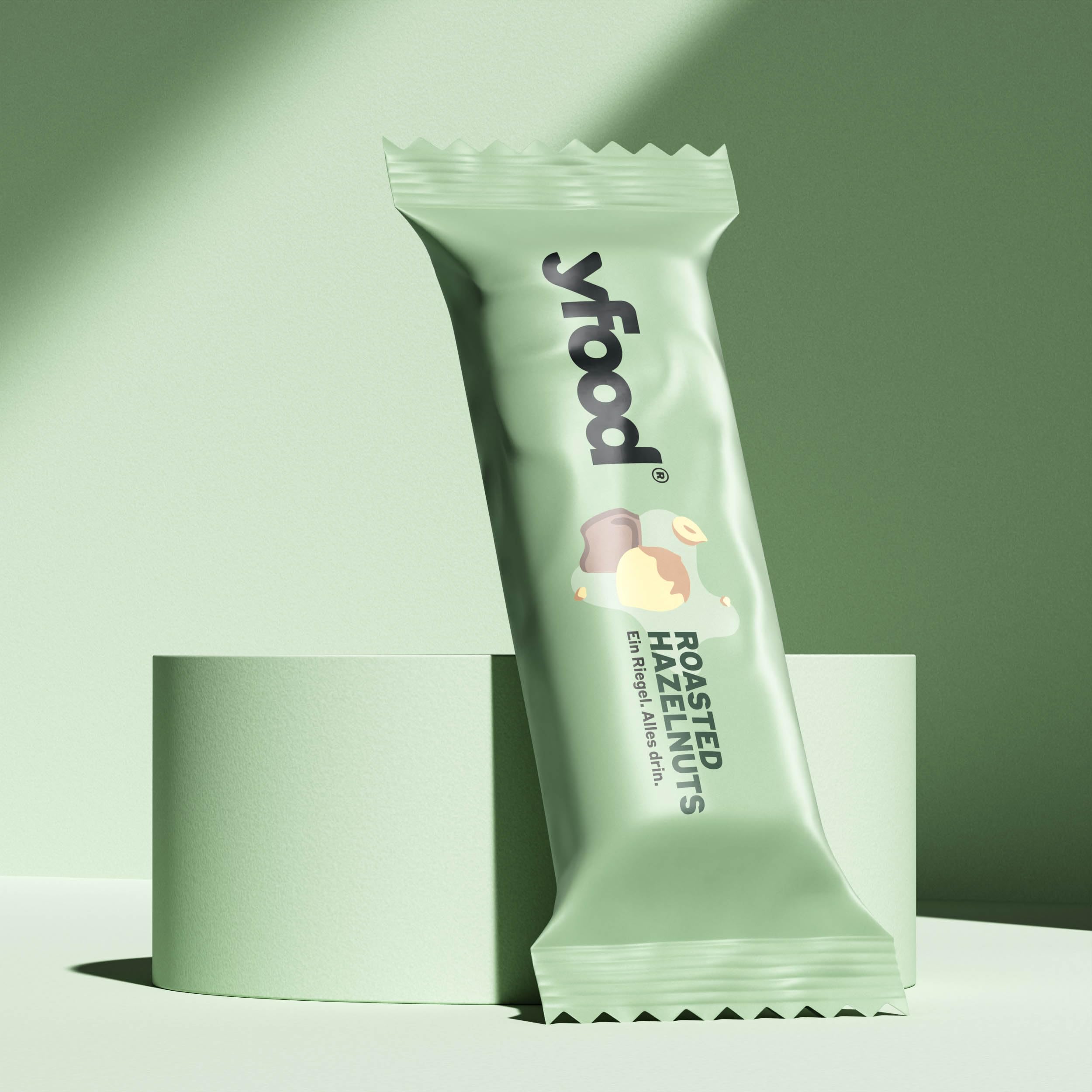 yfood Riegel Roasted Hazelnut, Leckerer Proteinriegel für unterwegs, THIS IS FOOD, 13g Protein, 25 Vitamine und Mineralstoffe, 12 x 60g, Geschmack Schokolade und Haselnuss