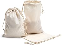 Vista 1 de Tendwarm Paquete de 20 bolsas de algodón con cordón de 5.9 x 7.8 pulgadas, bolsas reutilizables de muselina para fiestas, bodas, almacenamiento
