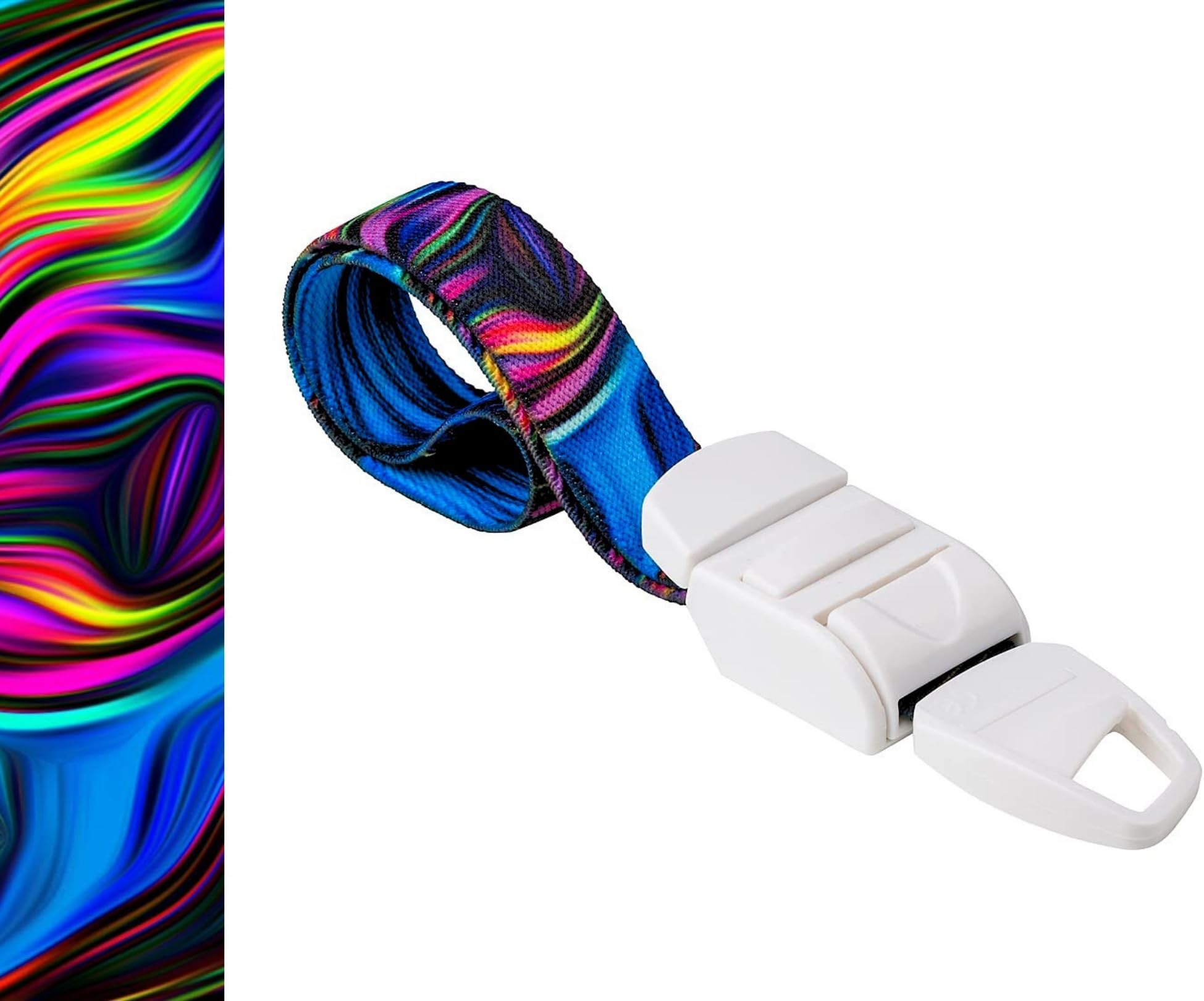 Medical Nurse Tourniquet with ABSTRACT VIBRANT COLOUR STREAM Pattern with ABS Plastic Buckle Latex Free Elastic Band Perfect for Doctors, Nurses, Students and Paramedics