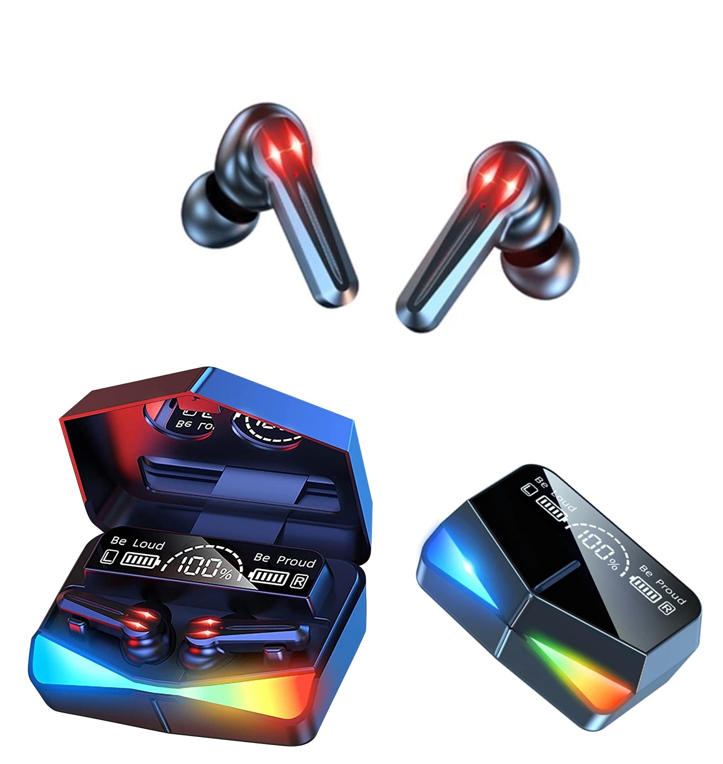 Auriculares Gaming True Wireless impermeables cascos luces LED 7