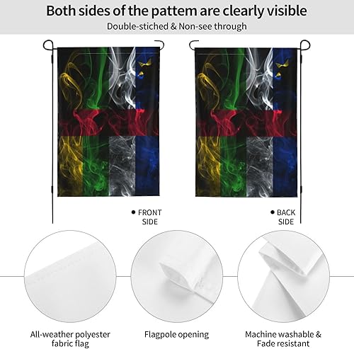 Miniatura 6 de Smoke Style Flag Of The Central African Republic Garden Flag 28"x40" Inch Double Sided Garden Flags Home Lawn Outdoor Decor Flags Party Banner