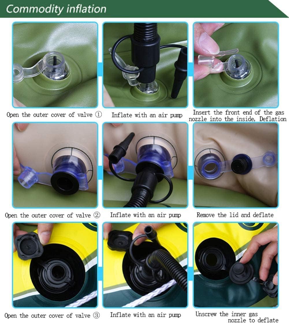 NAKEAH Kayak Inflable for 2 Personas, Kayak Inflable Plegable de PVC for Pesca y Buceo con Soporte de Peso