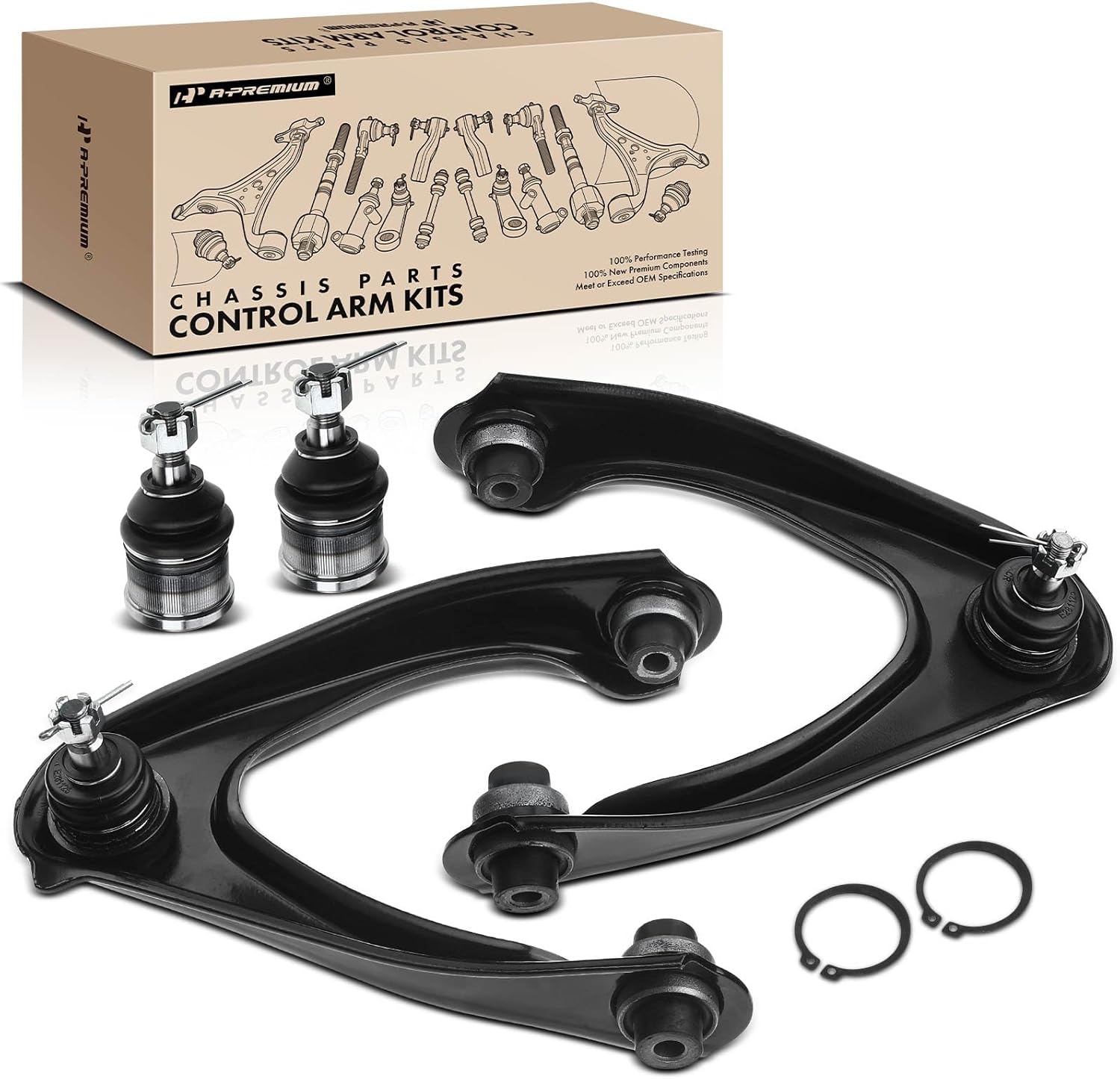 A-Premium 4Pcs Front Suspension Kit, Upper Control Arm, Lower Ball Joint, Compatible with Honda CR-V CRV 1997 1998 1999 2000 2001