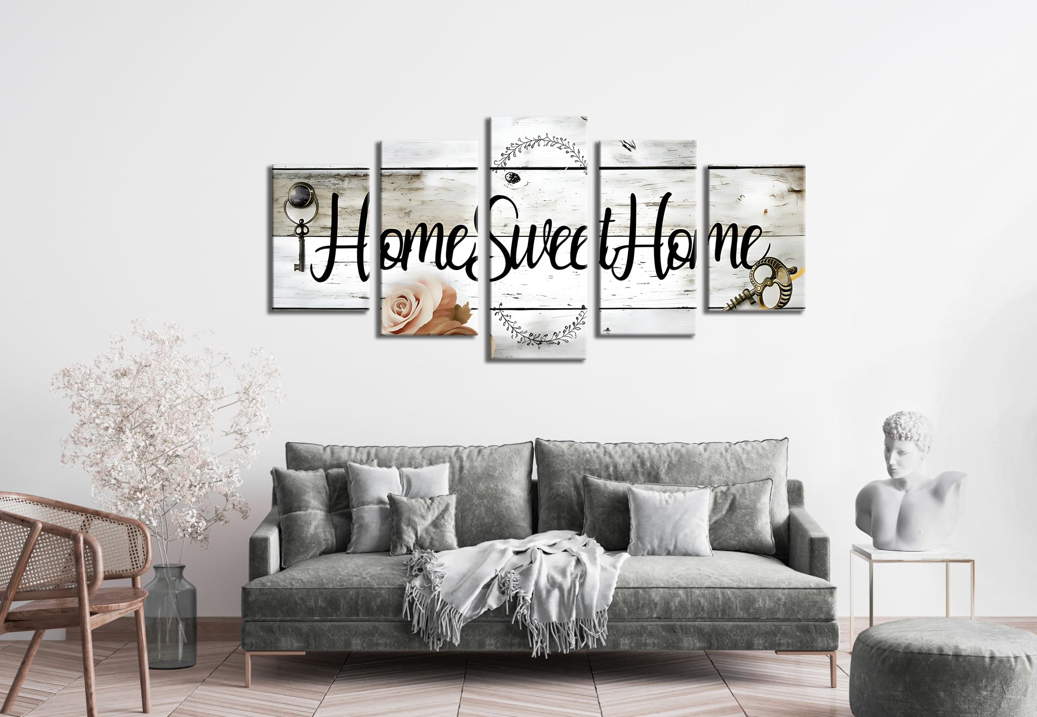 Amazon.co.jp: AWLXPHY Decor Home Sweet Home キャンバス ウォール