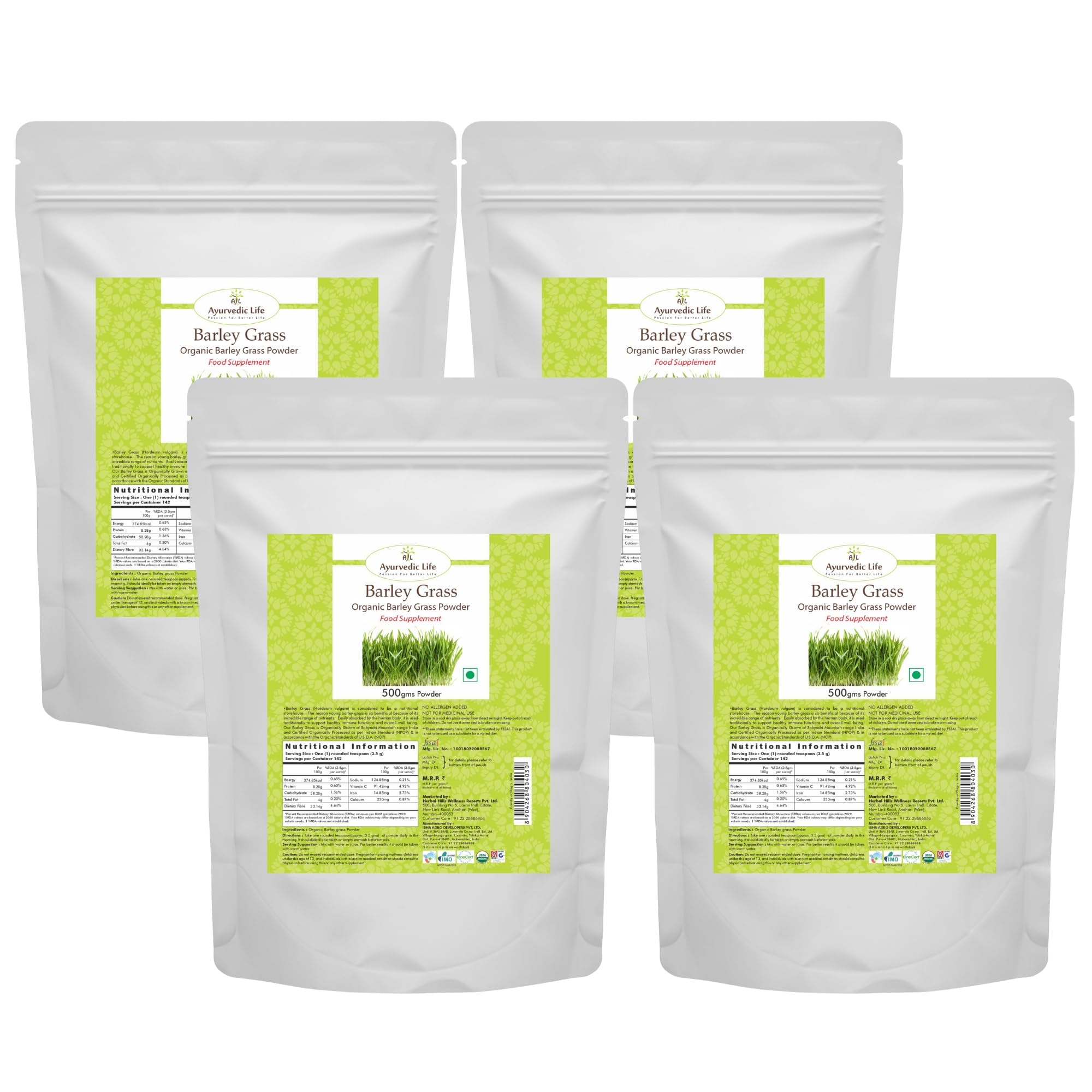 Barley Grass Powder 500 g Pack of 4