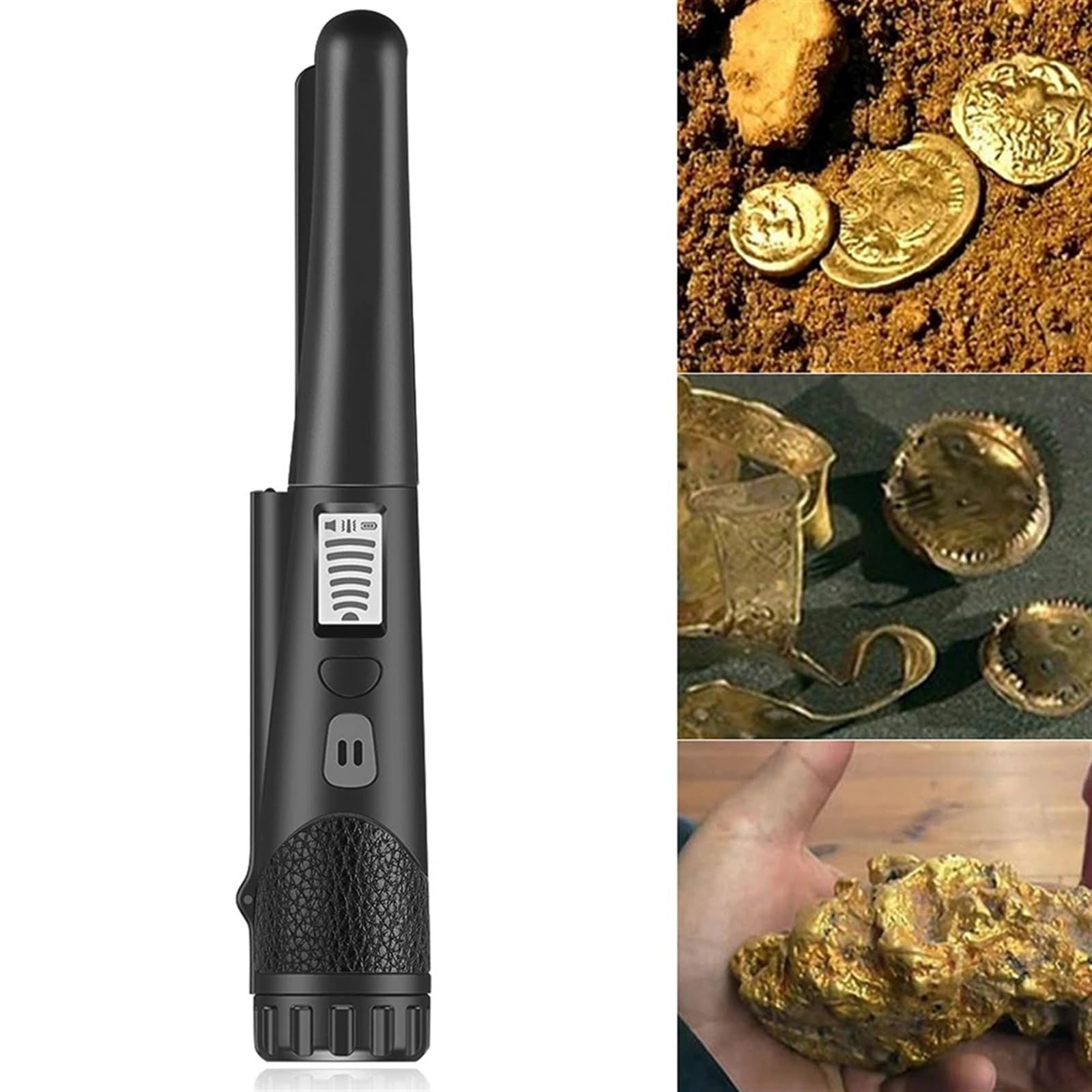 Detector de Metales para Adultos, Detector de Metales portátil GP-Pointer Pinpointer a Prueba Agua Oro Posicionamiento Profesional Cazador Tesoros(Oranje)