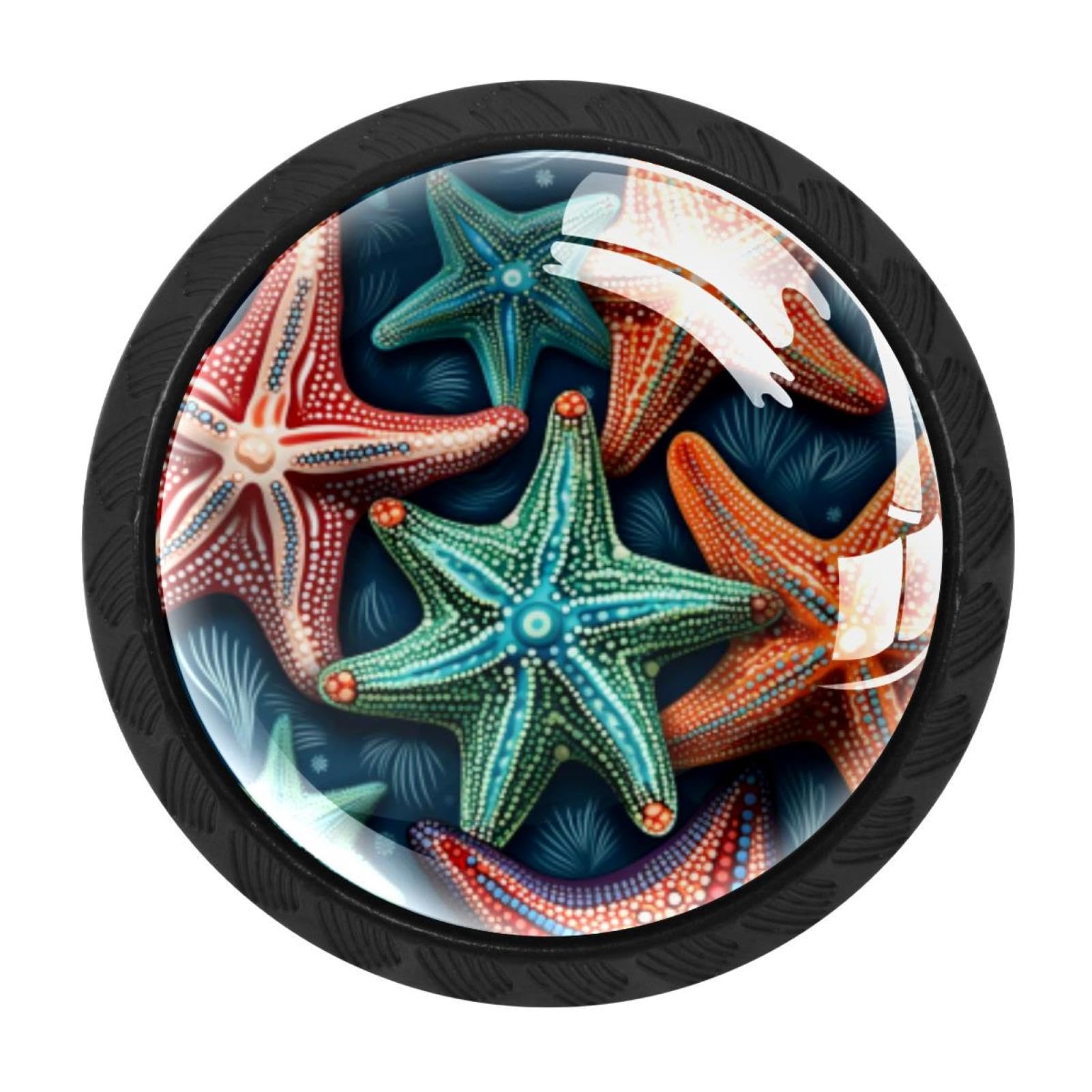 CHENZZZZ 4 Pack Starfish Kitchen Cabinet Knobs Drawer Knobs Door Dresser Handles for Personalized Gifts Great for Any Occasion