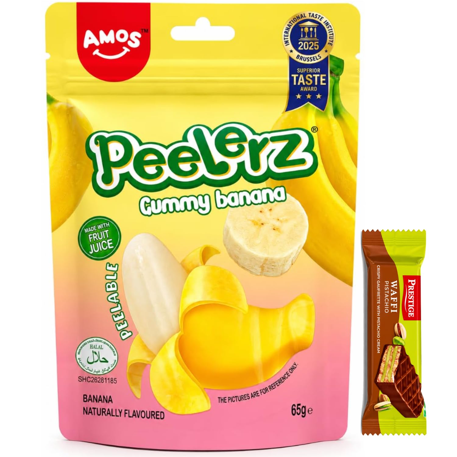 AMOS – Peelerz Gummy Banana Candy Pack (65g) By COUGAR | Peelable Banana Shaped Gummy Candy Made With Fruit Juice | Soft Chewy Jelly Sweet Treat | Fun Snack For Kids & Adults – (Imported – Germany)-image-14