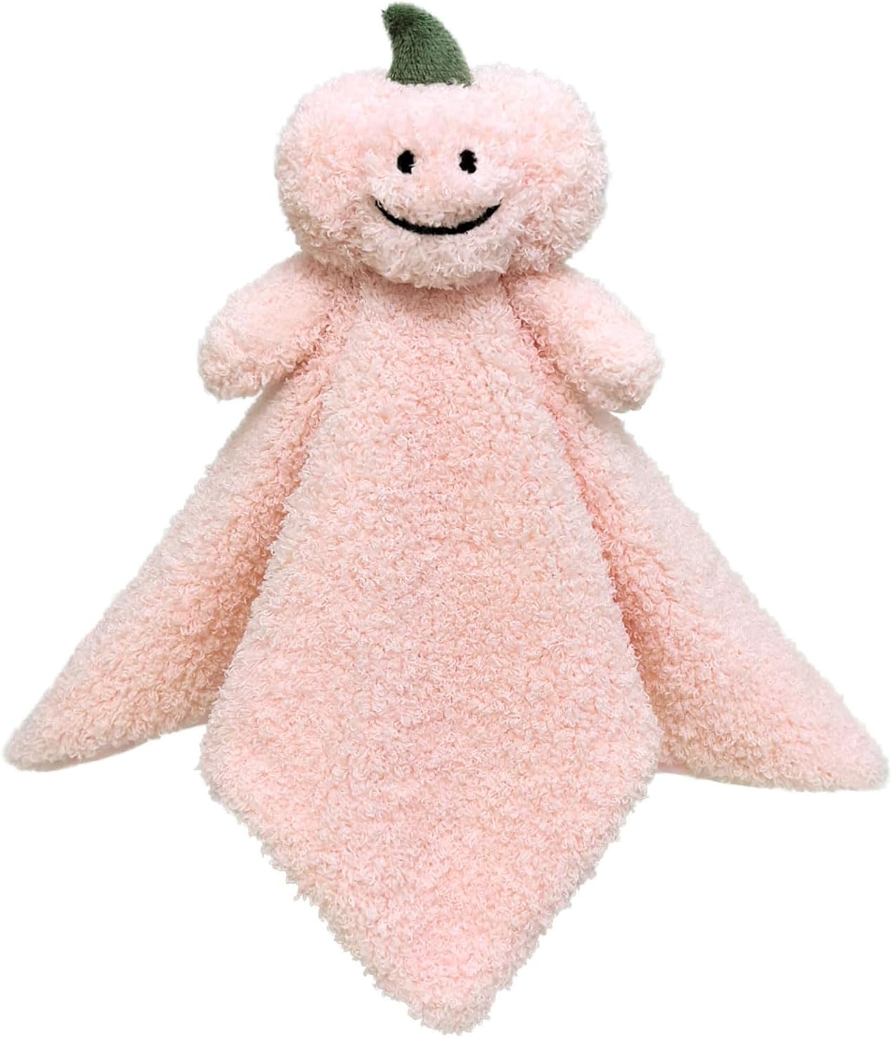 Baby Orange Pumpkin Soft Stuffed Animal Security Blanket, Plush Pumpkin Character Lovey Blanket, Baby Shower/Nursery Gift, Newborn Infant Toddler Snuggle Blankie for Girls Boys, 18 Inches