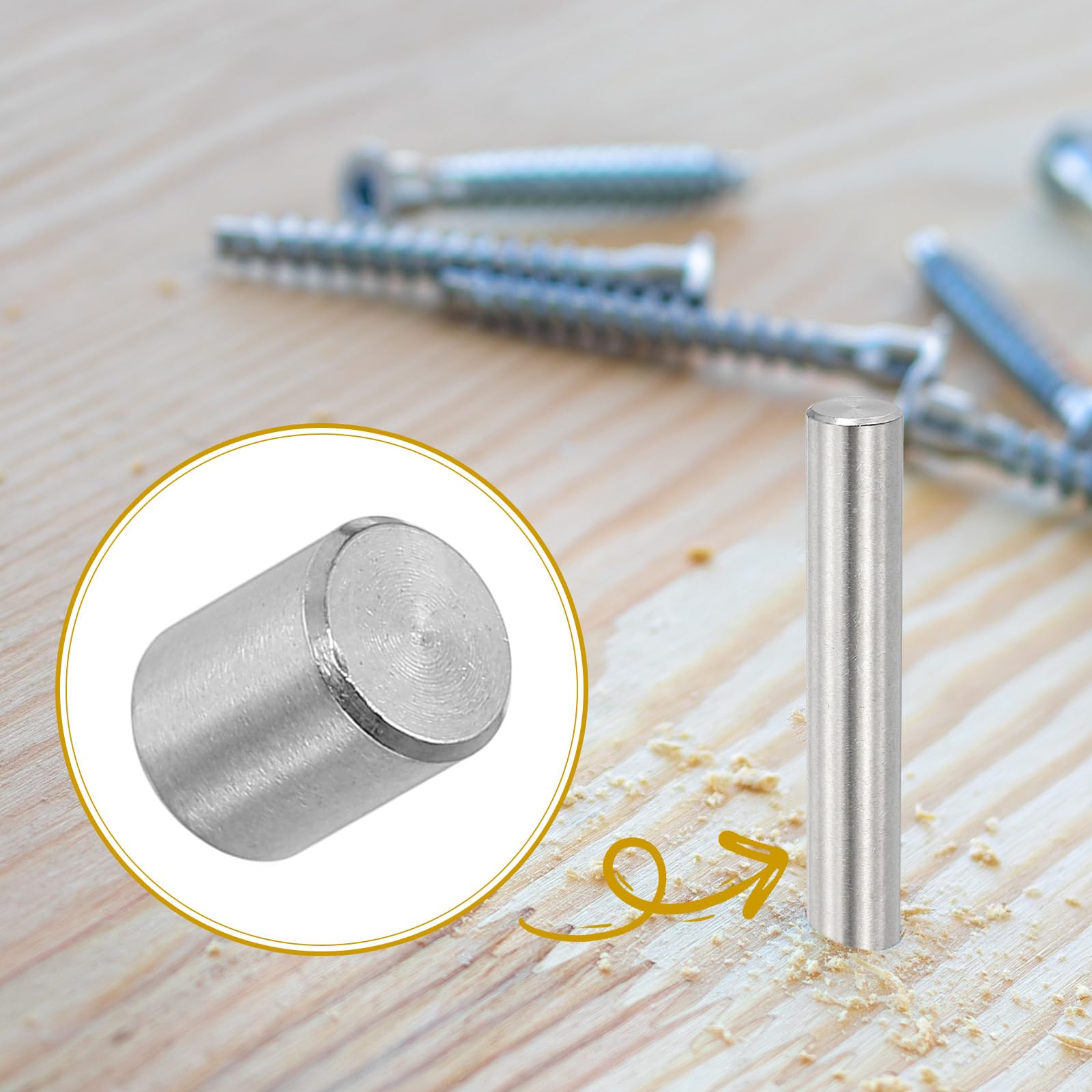 PATIKIL 8mm x 10mm Dowel Pin Stainless Steel - Image 4