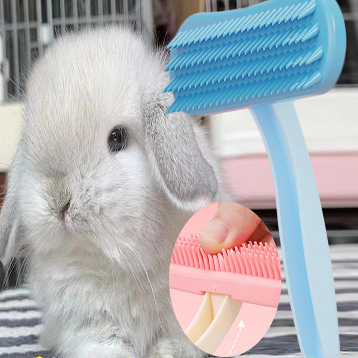 1 Packung Chinchilla-Pflegebürste, weiches Silikon, Haustier-Enthaarung