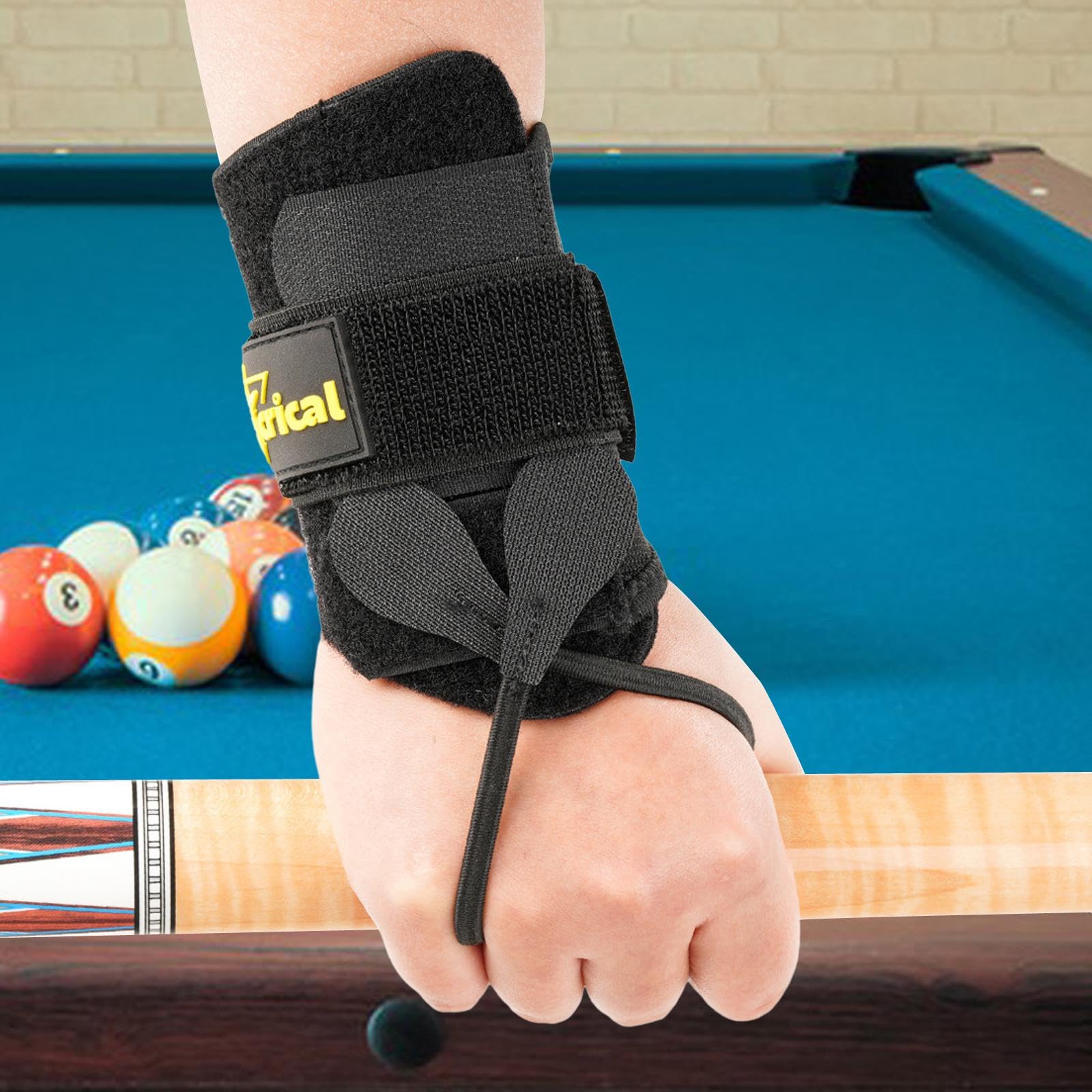 Oshhni Guanti da Biliardo Polsino per Allenamento Accessori Sport Adulti