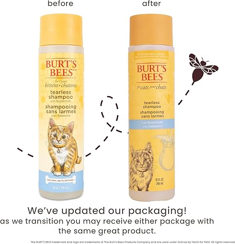 Miniatura 4 de Burt's Bees for Pets Tearless Kitten Shampoo with Buttermilk, 99.3% Natural Origin Formulas, Pet Shampoo for Cats, Gentle Cat Shampoo, Cat Shampoo