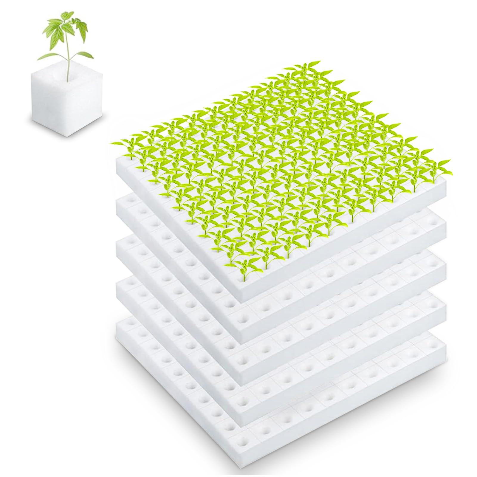 500 pcs Hydroponic Sponge Schwämme Pflanzenwachstum Gartenwerkzeuge Gartenwerkzeuge für Sämlinge, Gewächshäuser und Gemüsepflanzen.