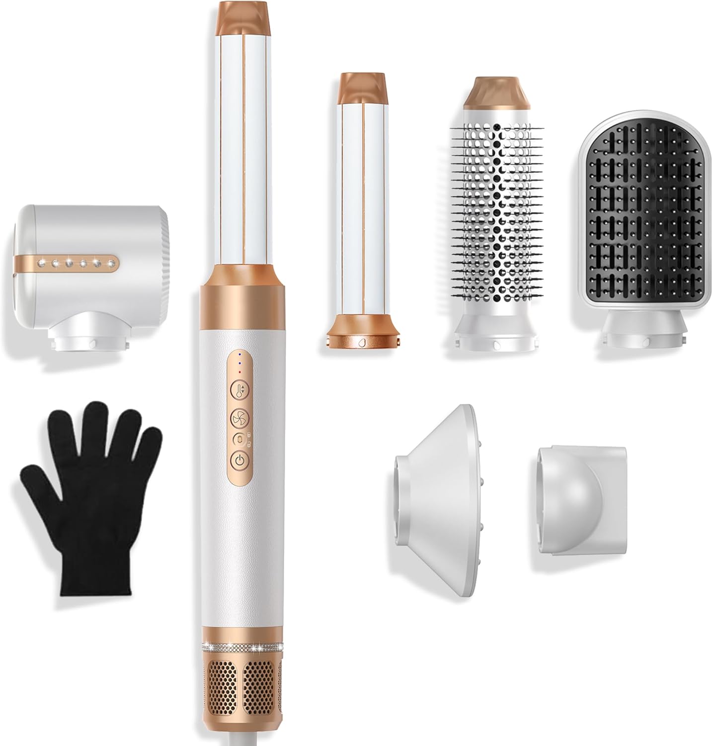 Hair Dryer Brush 7 in ONE, Detachable Fast Drying, Volumizing, Curling, Straightening, Ionic Hair Dryer with Diffuser, Powerful Blow Dryer Brush with Auto- Wrap Curler, Hair Styling Tools Storage Case Hair Dryer Brush 7 in ONE, Detachable Fast Drying, Volumizing, Curling, Straightening, Ionic Hair Dryer with Diffuser, Powerful Blow Dryer Brush with Auto- Wrap Curler, Hair Styling Tools Storage Case